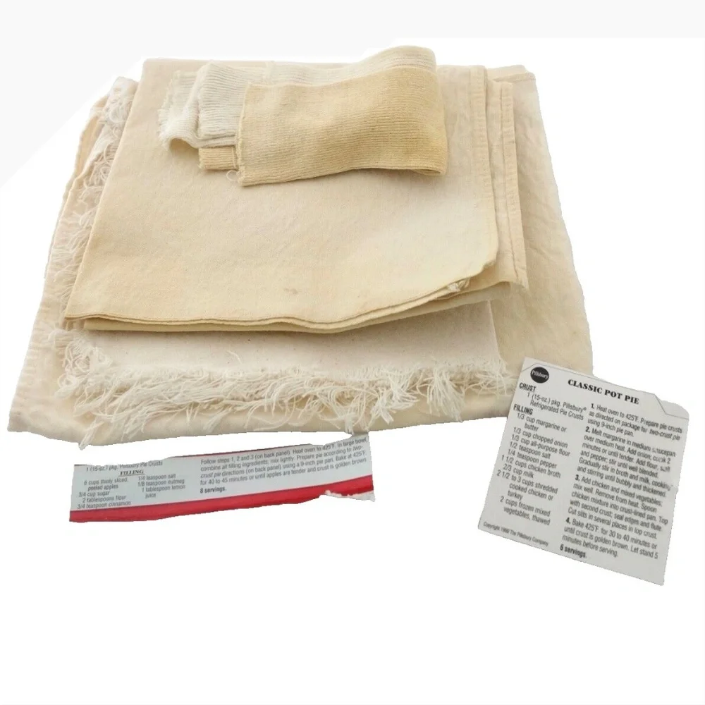 Vintage Rolling Pin Pastry Cloth And Rolling Pin Cover Set~LOT OF 6